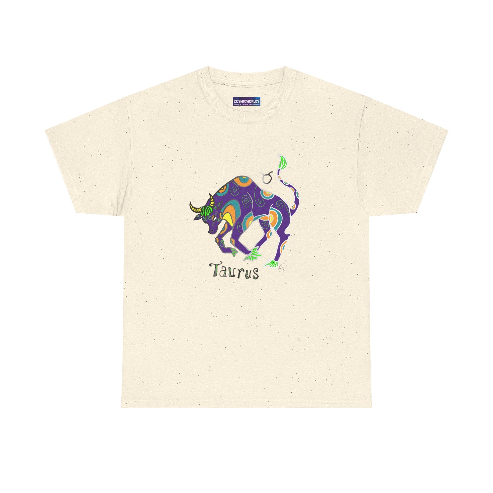 Taurus Bull Zodiac T-Shirt — Colorful Astrological Tee for Taurus Birthday Gifts