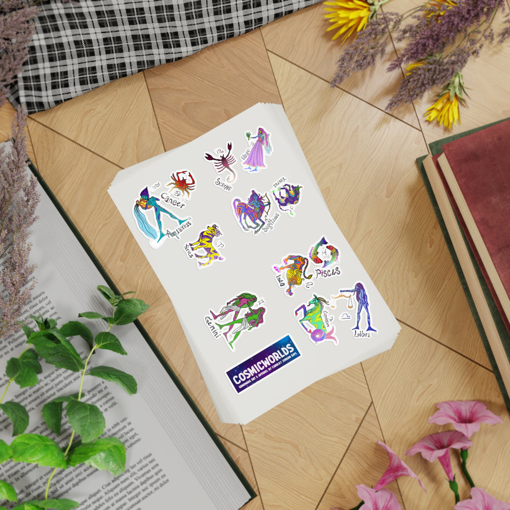 Zodiac Sticker Sheet Bundle, 10pcs