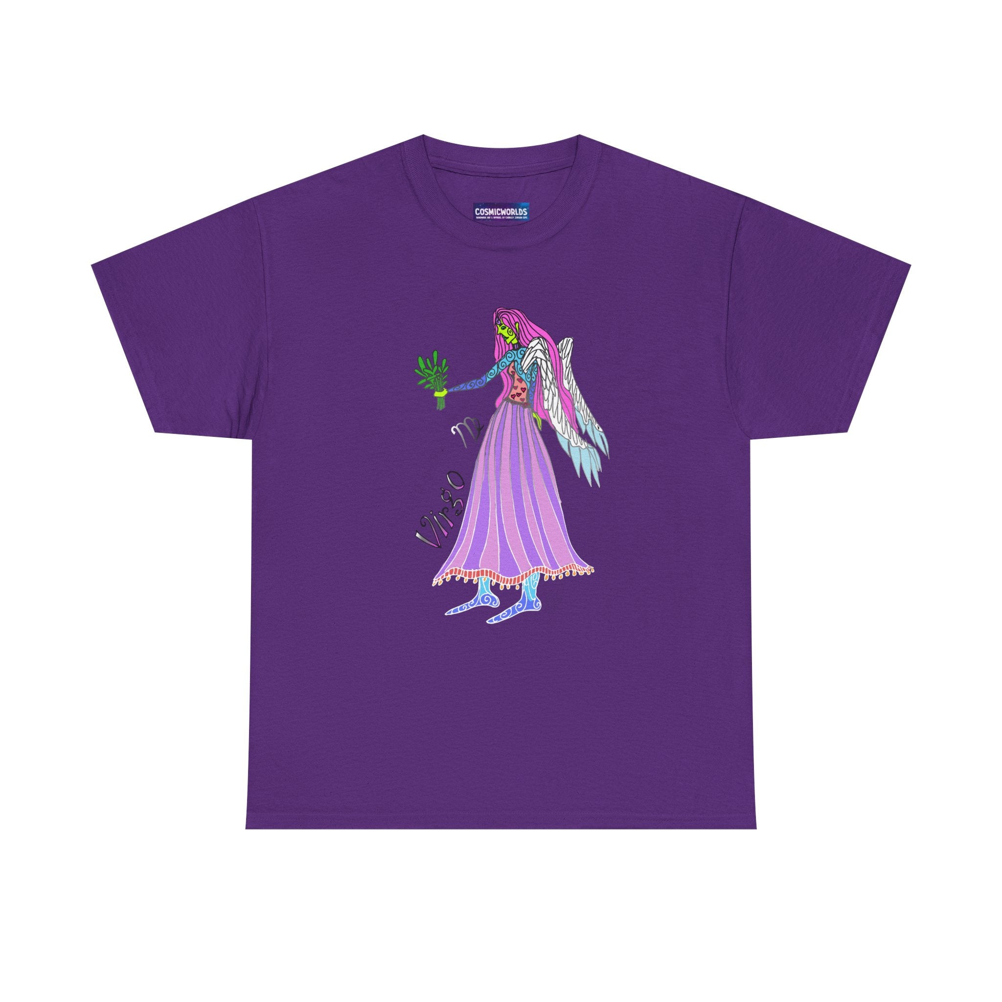 Virgo Zodiac Tee — Purple Virgo Girl Astrology T-Shirt