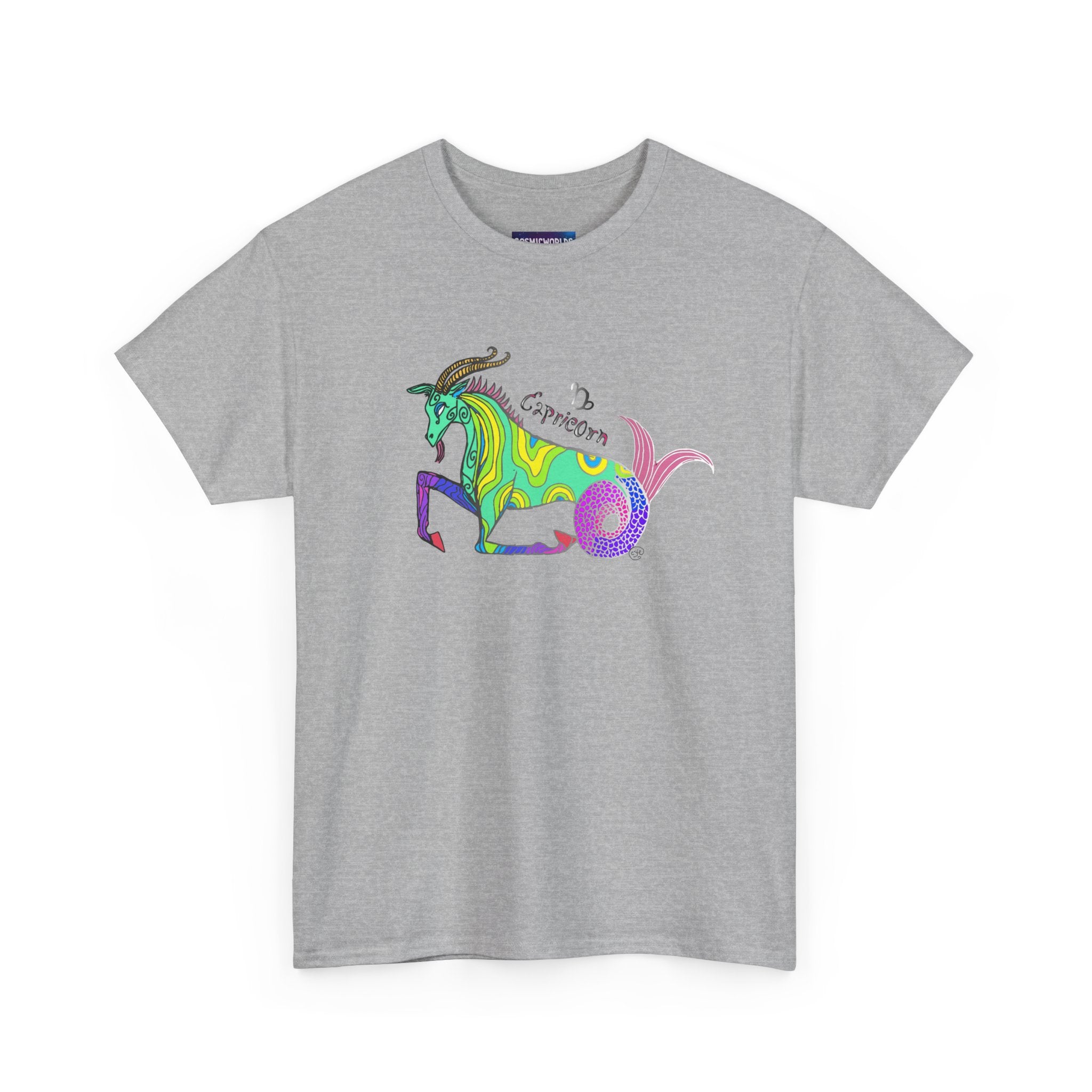 Capricorn Mythical Goat Tee — Colorful Zodiac Shirt