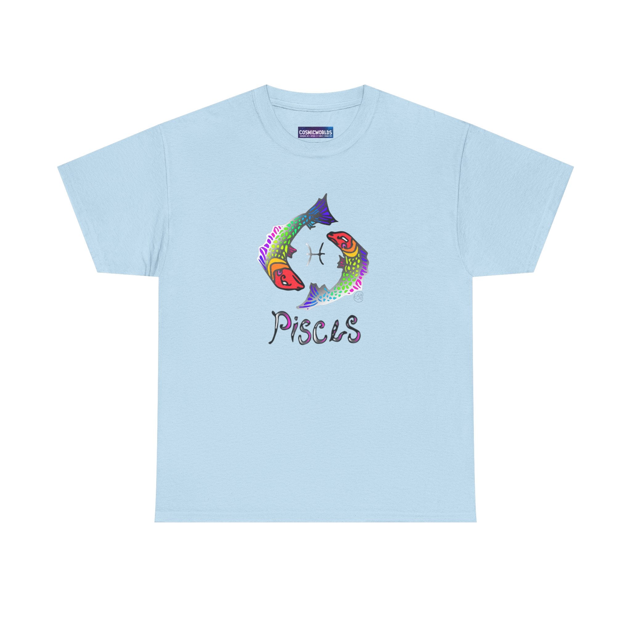 Pisces Zodiac T-Shirt — Colorful Fish Astrology Tee