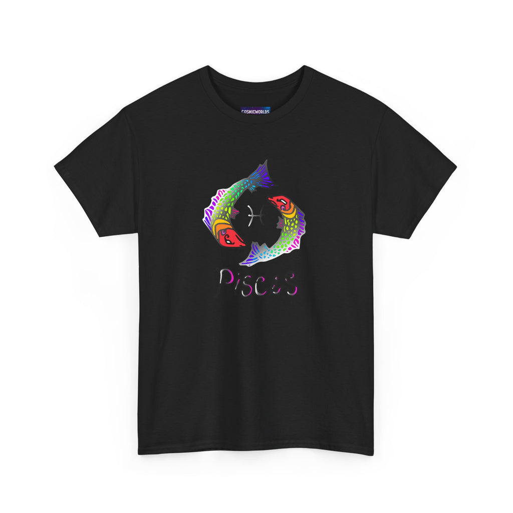 Pisces Zodiac T-Shirt — Colorful Fish Astrology Tee