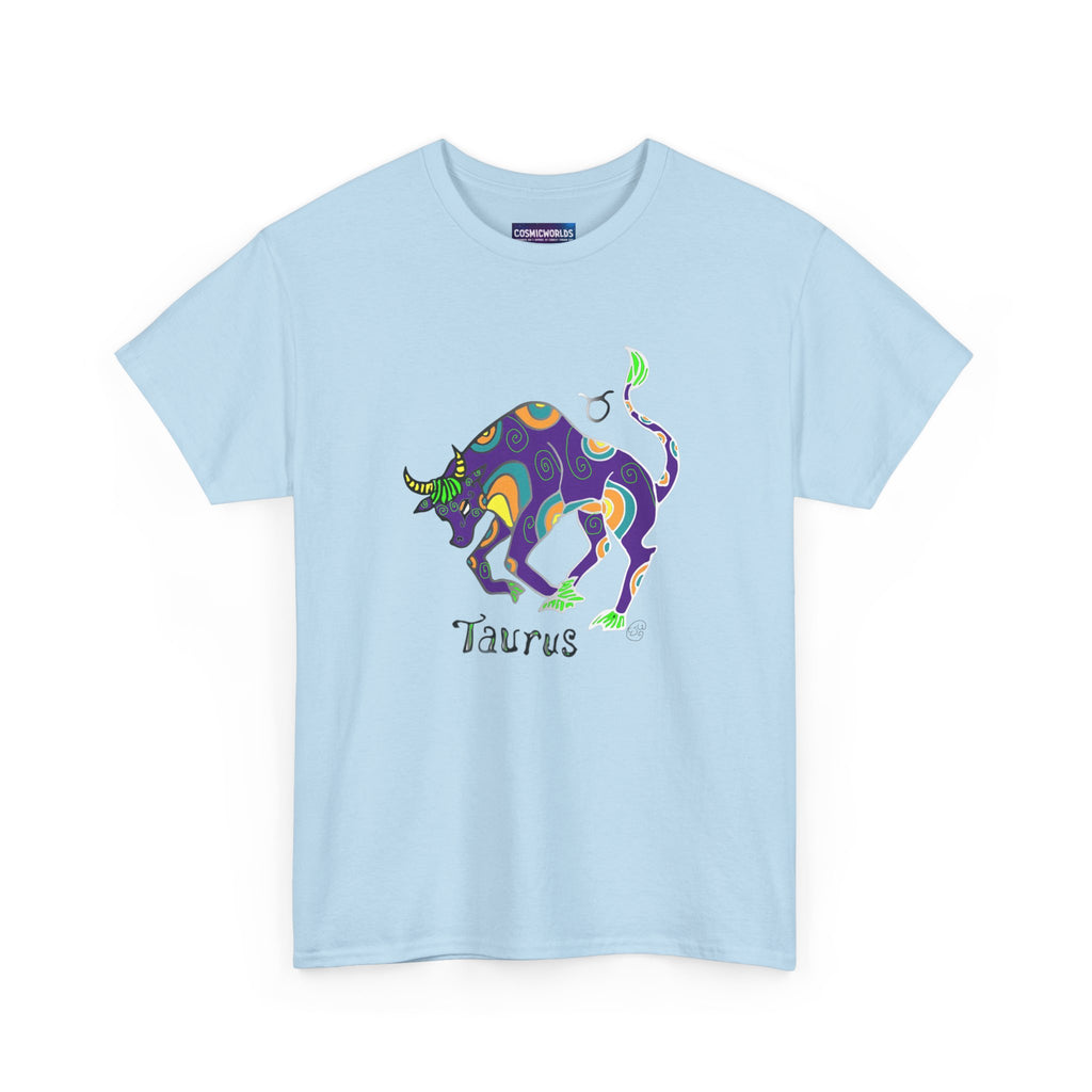 Taurus Bull Zodiac T-Shirt — Colorful Astrological Tee for Taurus Birthday Gifts