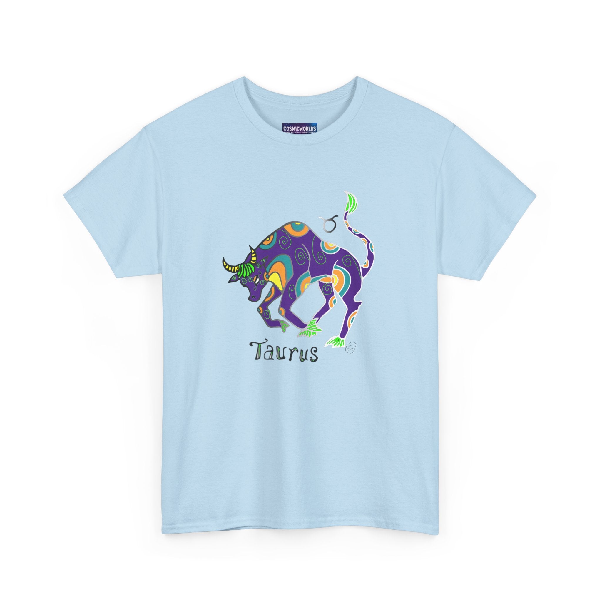 Taurus Bull Zodiac T-Shirt — Colorful Astrological Tee for Taurus Birthday Gifts