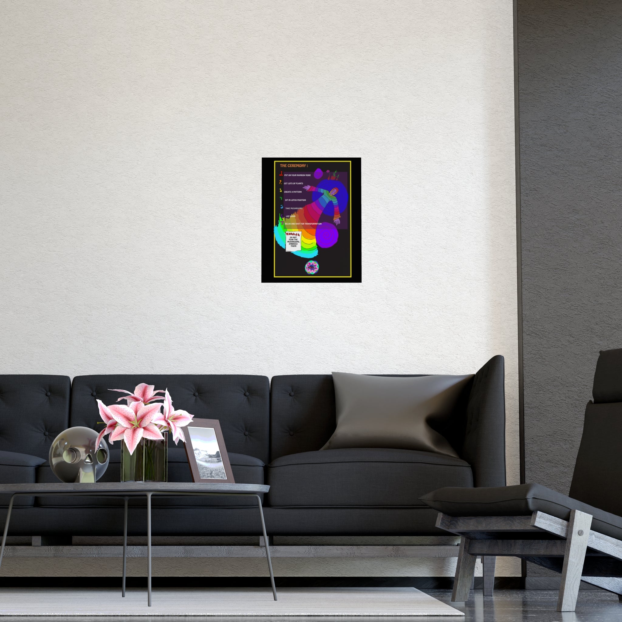Psychedelic Ceremony Poster — Matte Vertical & Horizontal Art Print