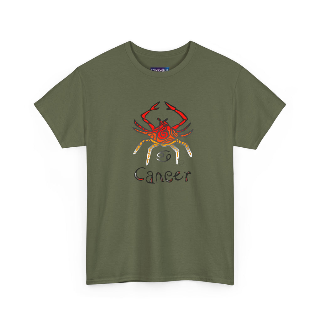 Cancer Zodiac T‑Shirt — Watercolor Crab Astrology Tee (Cancer)