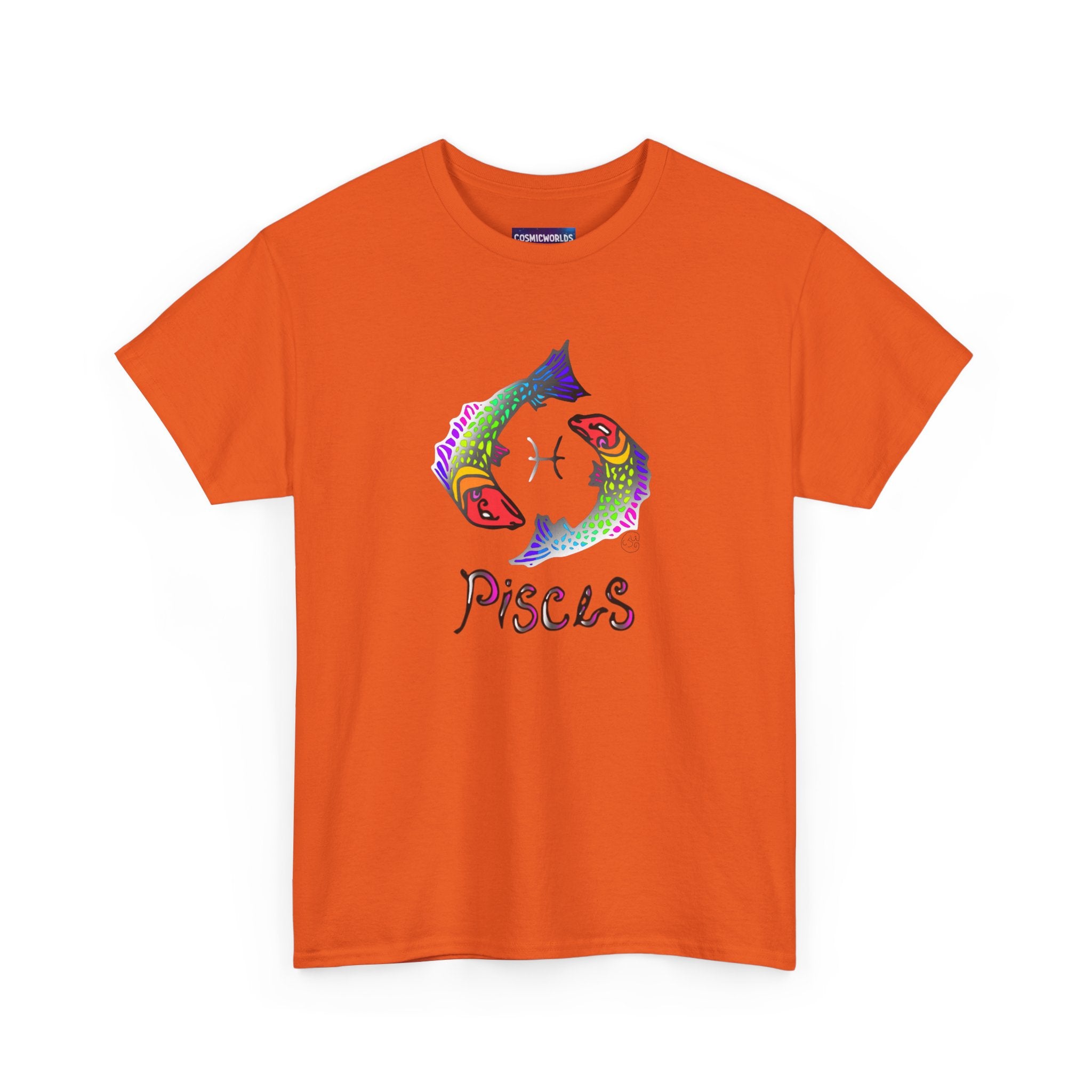 Pisces Zodiac T-Shirt — Colorful Fish Astrology Tee