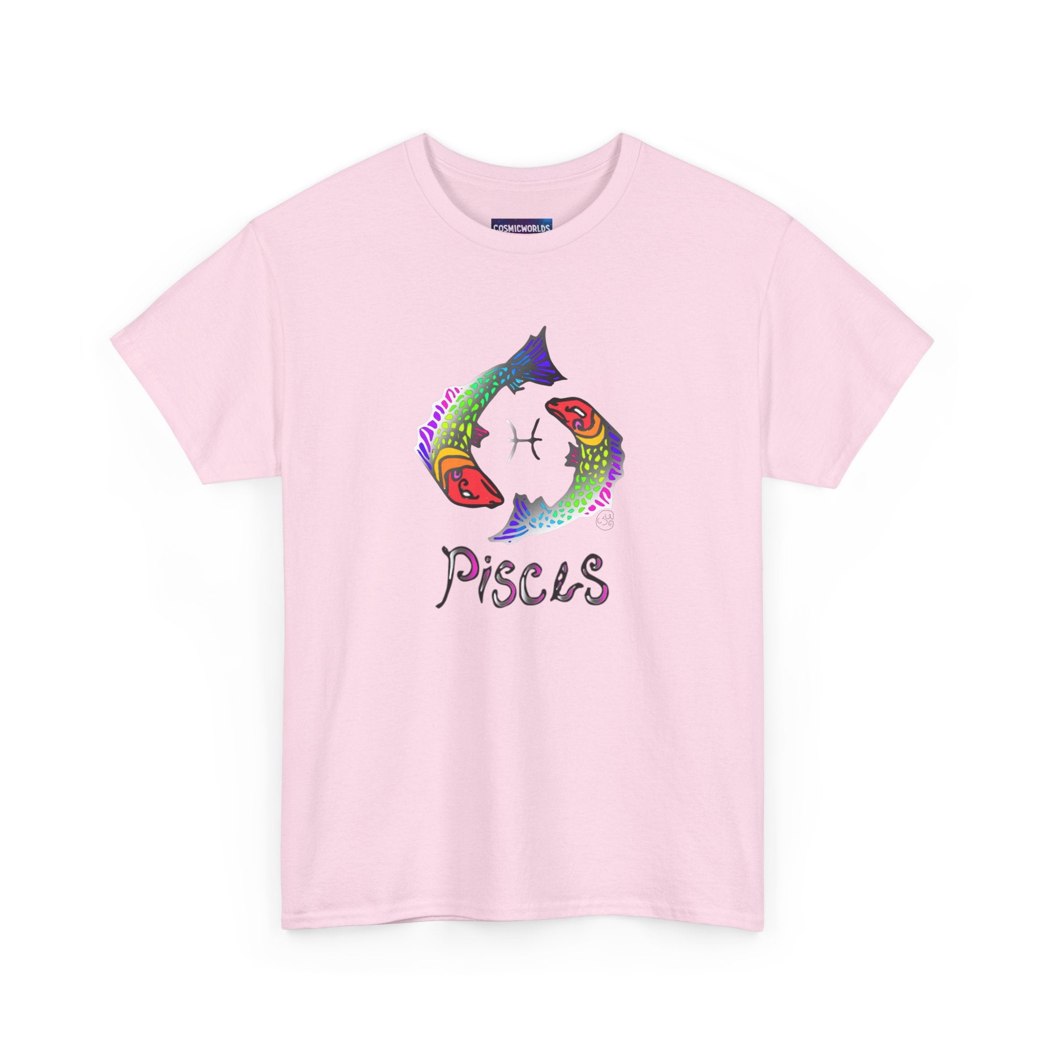 Pisces Zodiac T-Shirt — Colorful Fish Astrology Tee