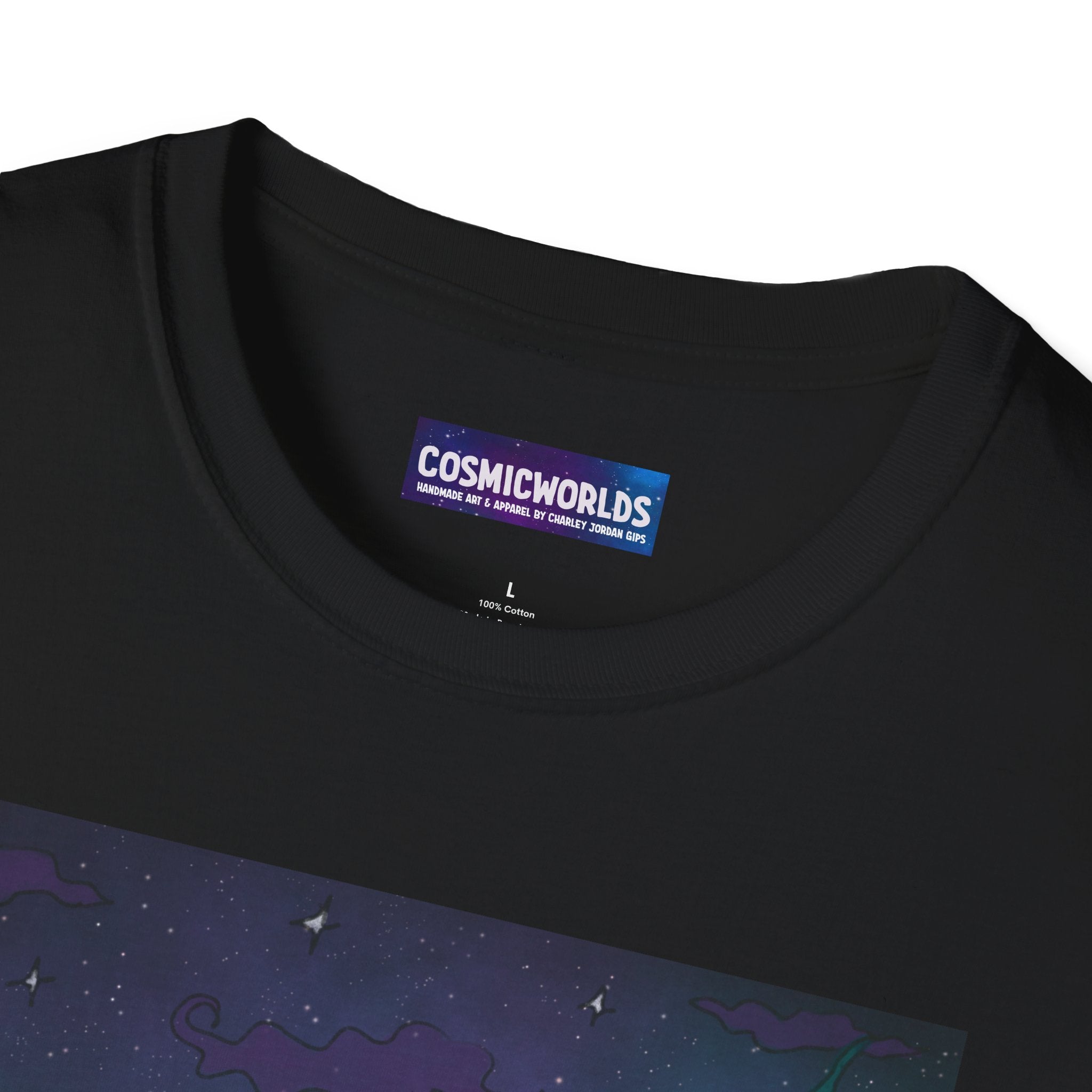 Celestial Night Bloom T-Shirt — Flower Dragon