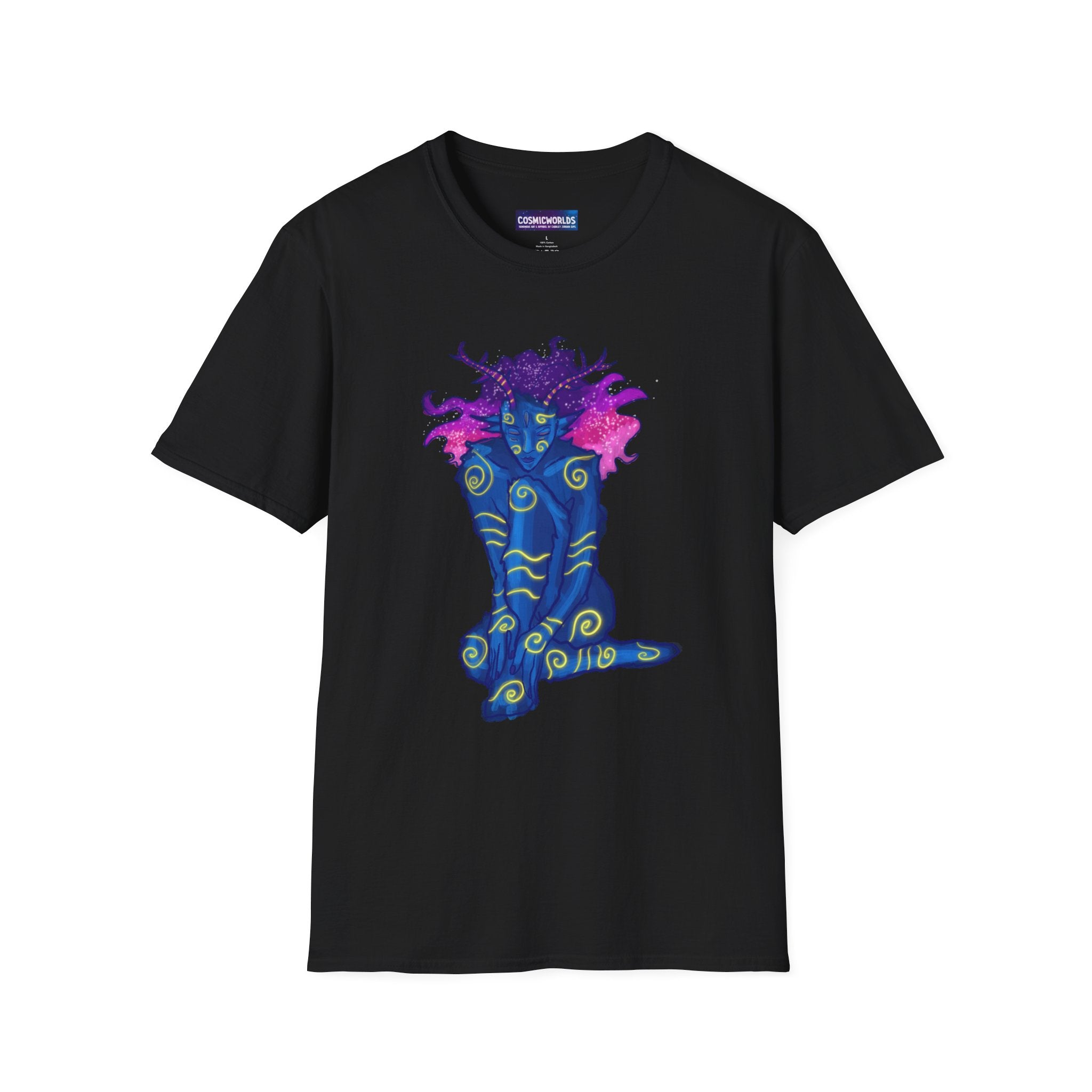 Space Deer Goddess T-Shirt — Psychedelic Illustration