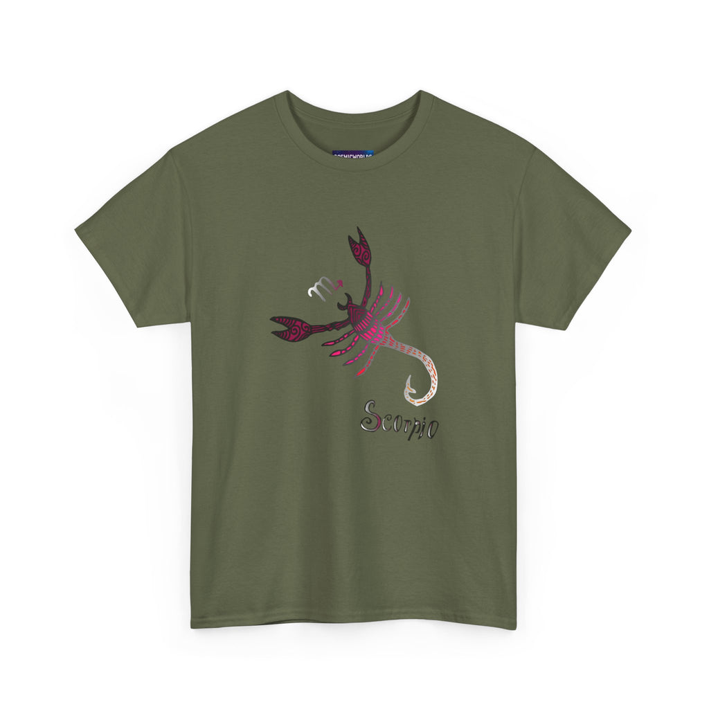 Scorpio Zodiac T‑Shirt — Stylized Scorpion Astrology Tee