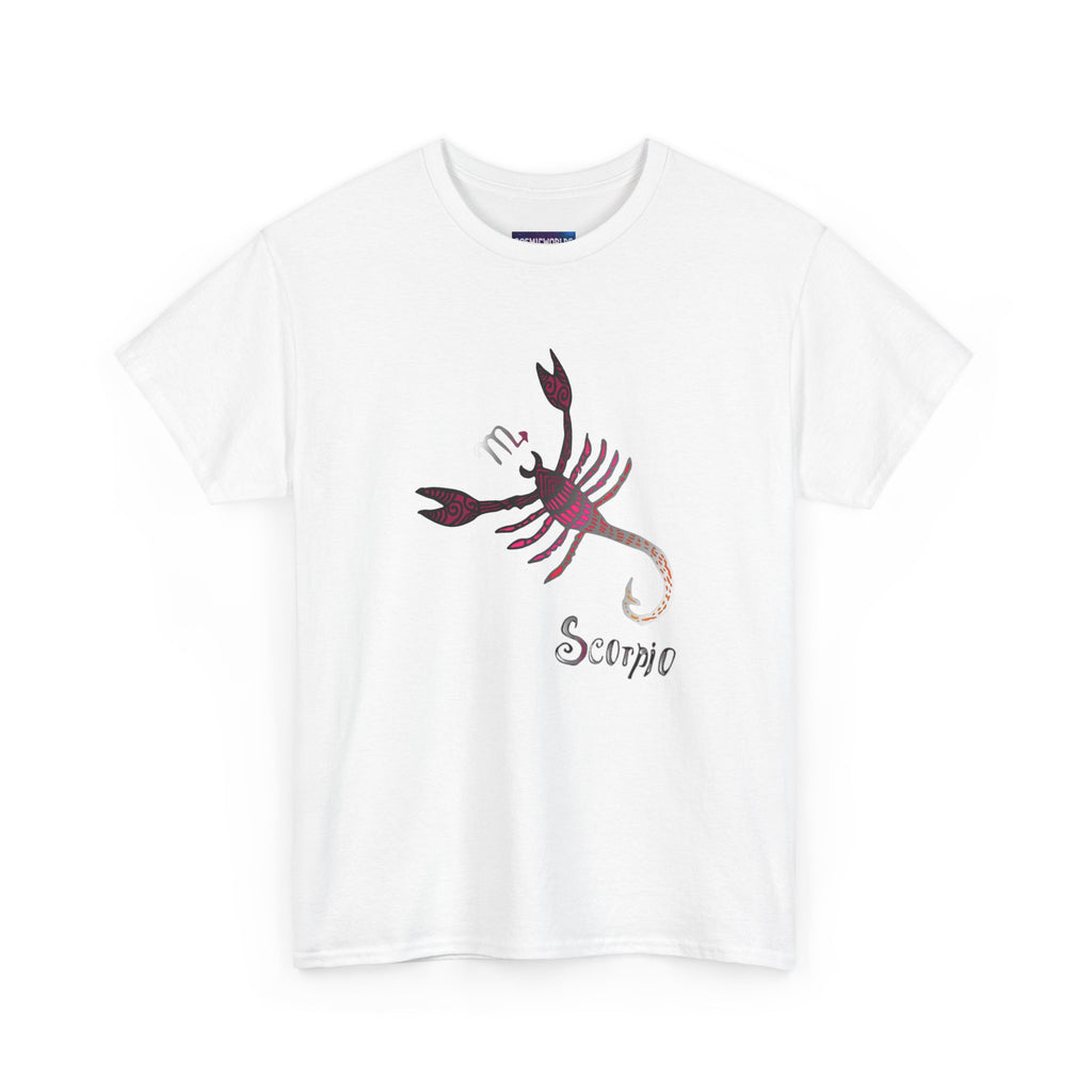 Scorpio Zodiac T‑Shirt — Stylized Scorpion Astrology Tee