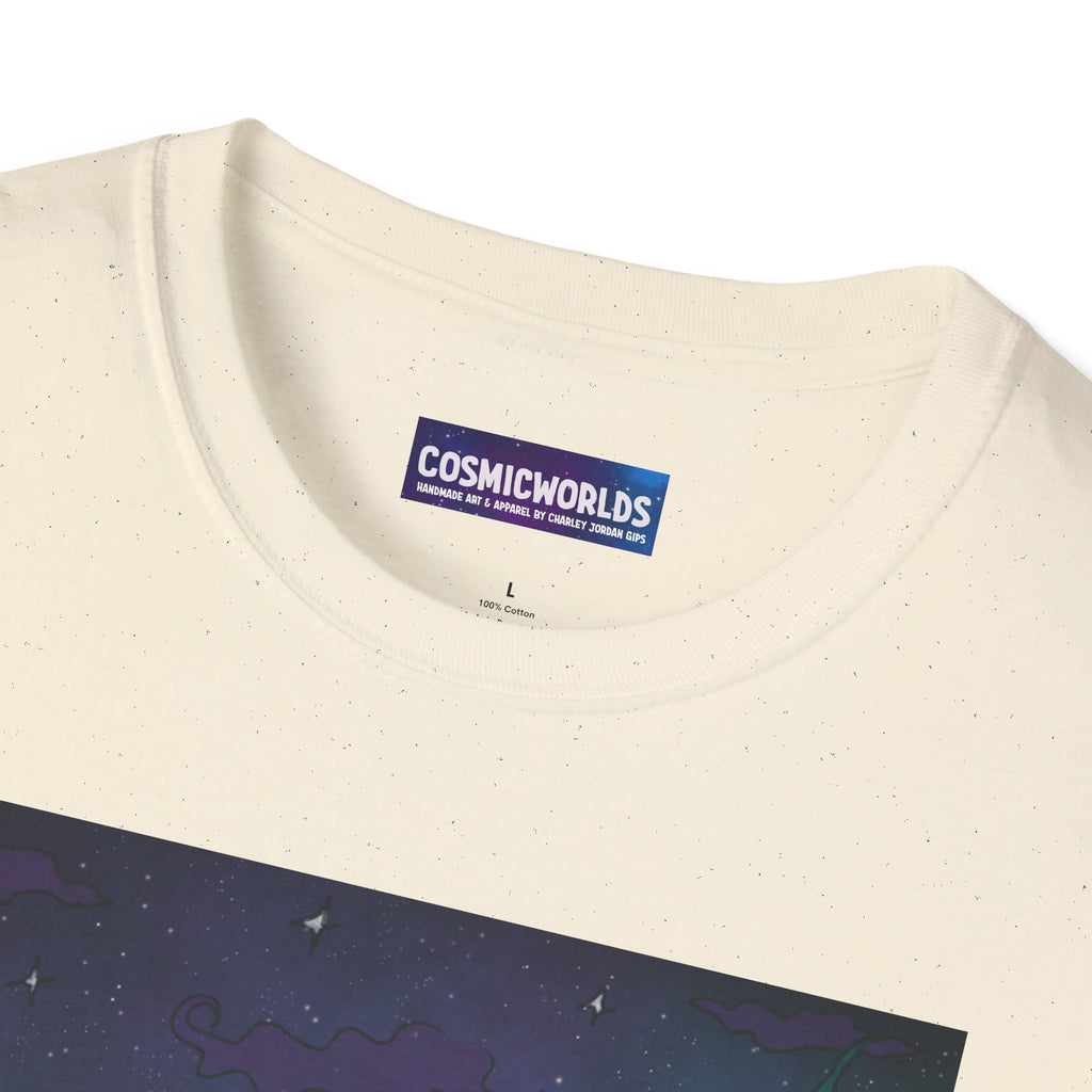 Celestial Night Bloom T-Shirt — Flower Dragon