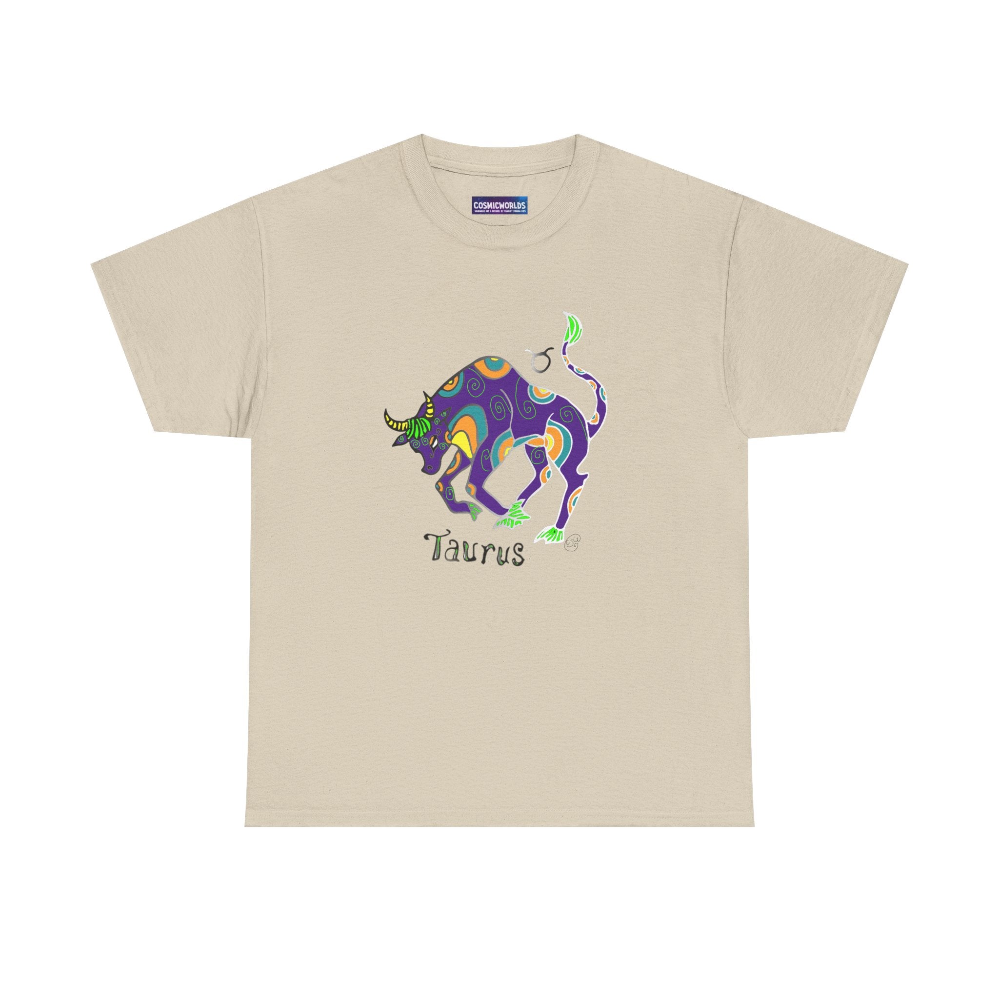 Taurus Bull Zodiac T-Shirt — Colorful Astrological Tee for Taurus Birthday Gifts