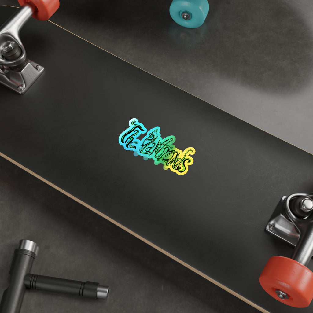 Holographic Die-Cut Sticker — "The Plantozoids" Iridescent Logo Sticker for Skateboards, Laptops & Water Bottles