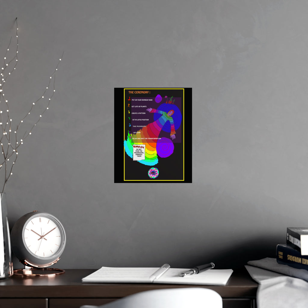 Psychedelic Ceremony Poster — Matte Vertical & Horizontal Art Print