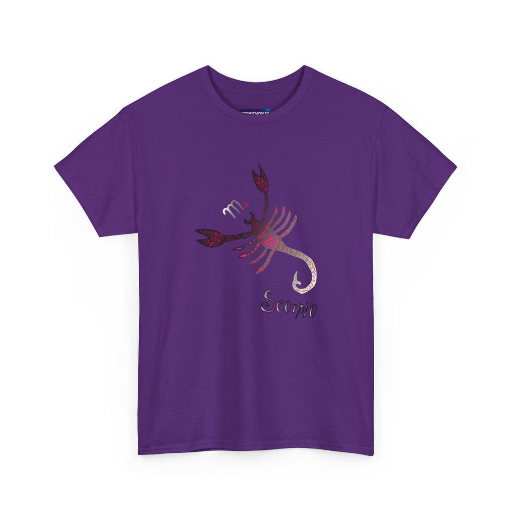Scorpio Zodiac T‑Shirt — Stylized Scorpion Astrology Tee