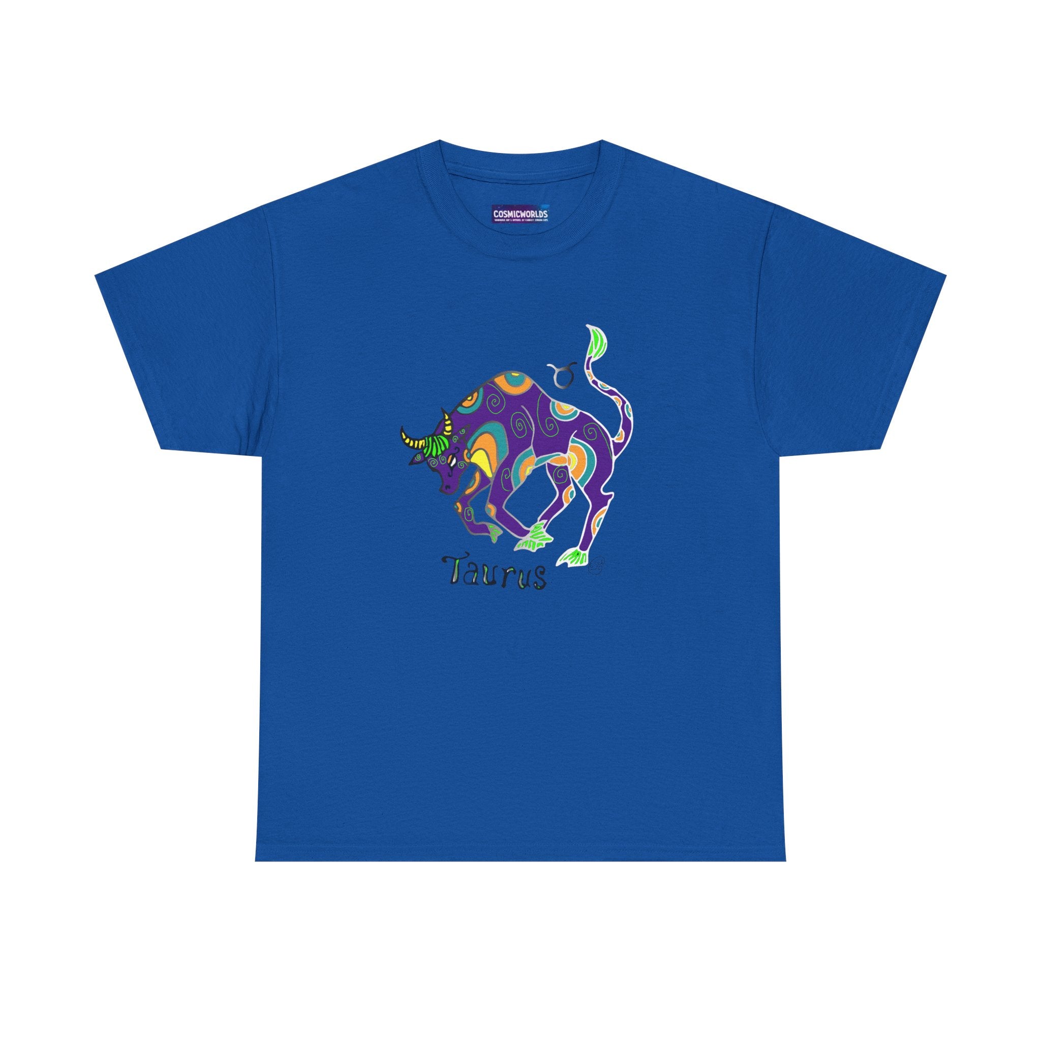 Taurus Bull Zodiac T-Shirt — Colorful Astrological Tee for Taurus Birthday Gifts