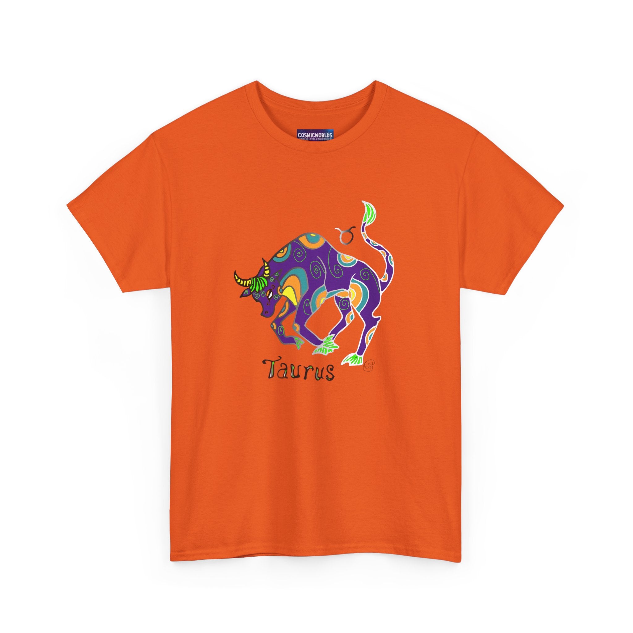 Taurus Bull Zodiac T-Shirt — Colorful Astrological Tee for Taurus Birthday Gifts