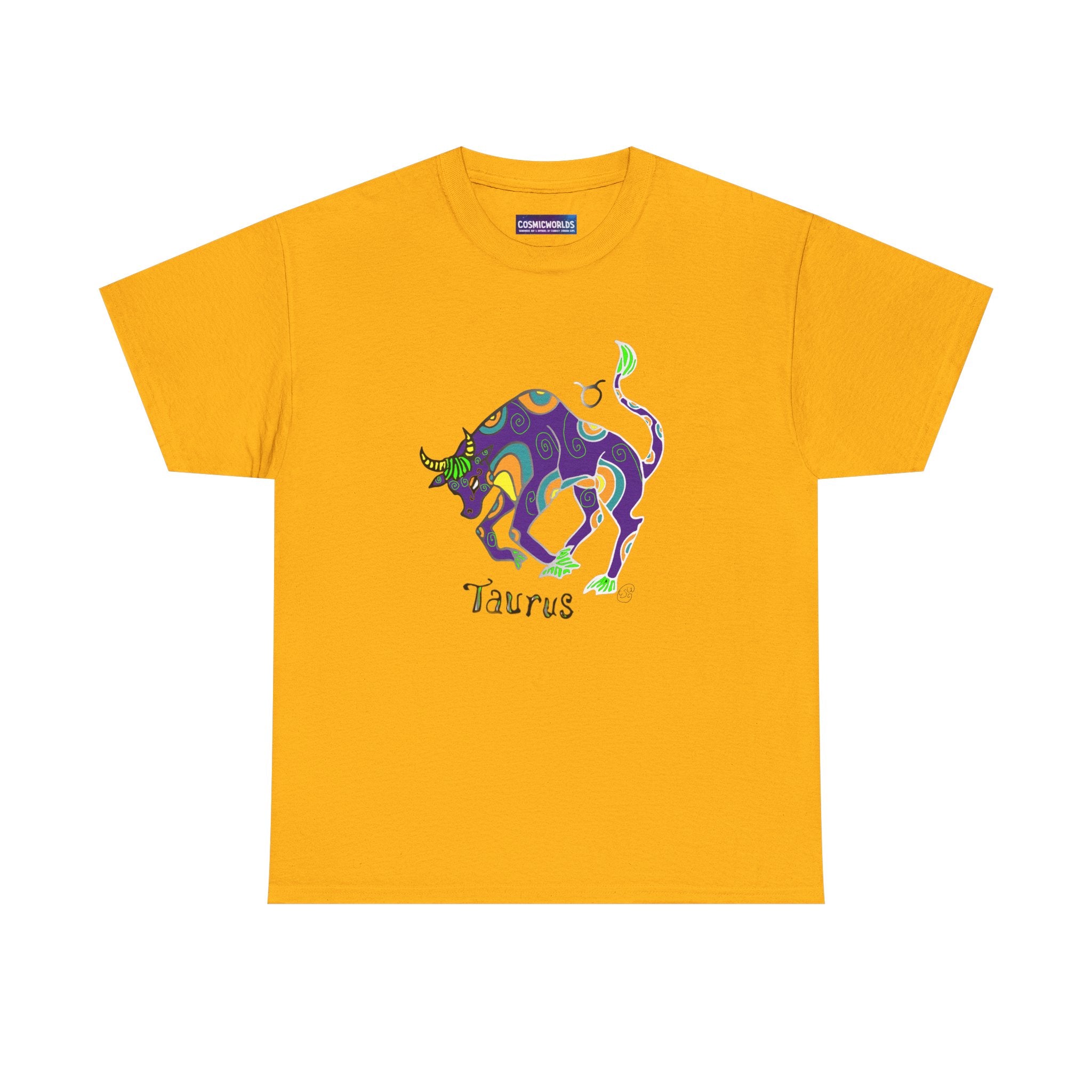 Taurus Bull Zodiac T-Shirt — Colorful Astrological Tee for Taurus Birthday Gifts