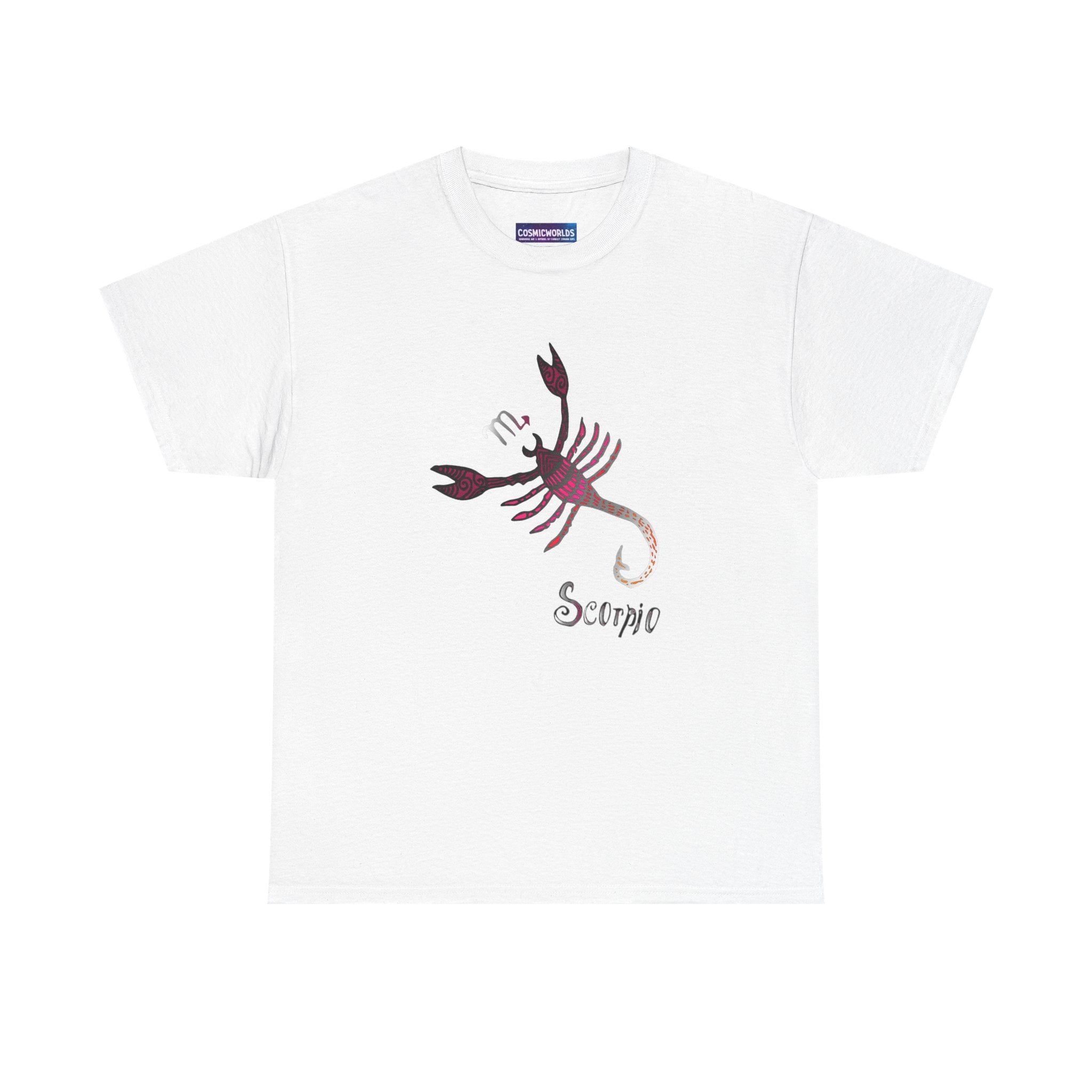 Scorpio Zodiac T‑Shirt — Stylized Scorpion Astrology Tee