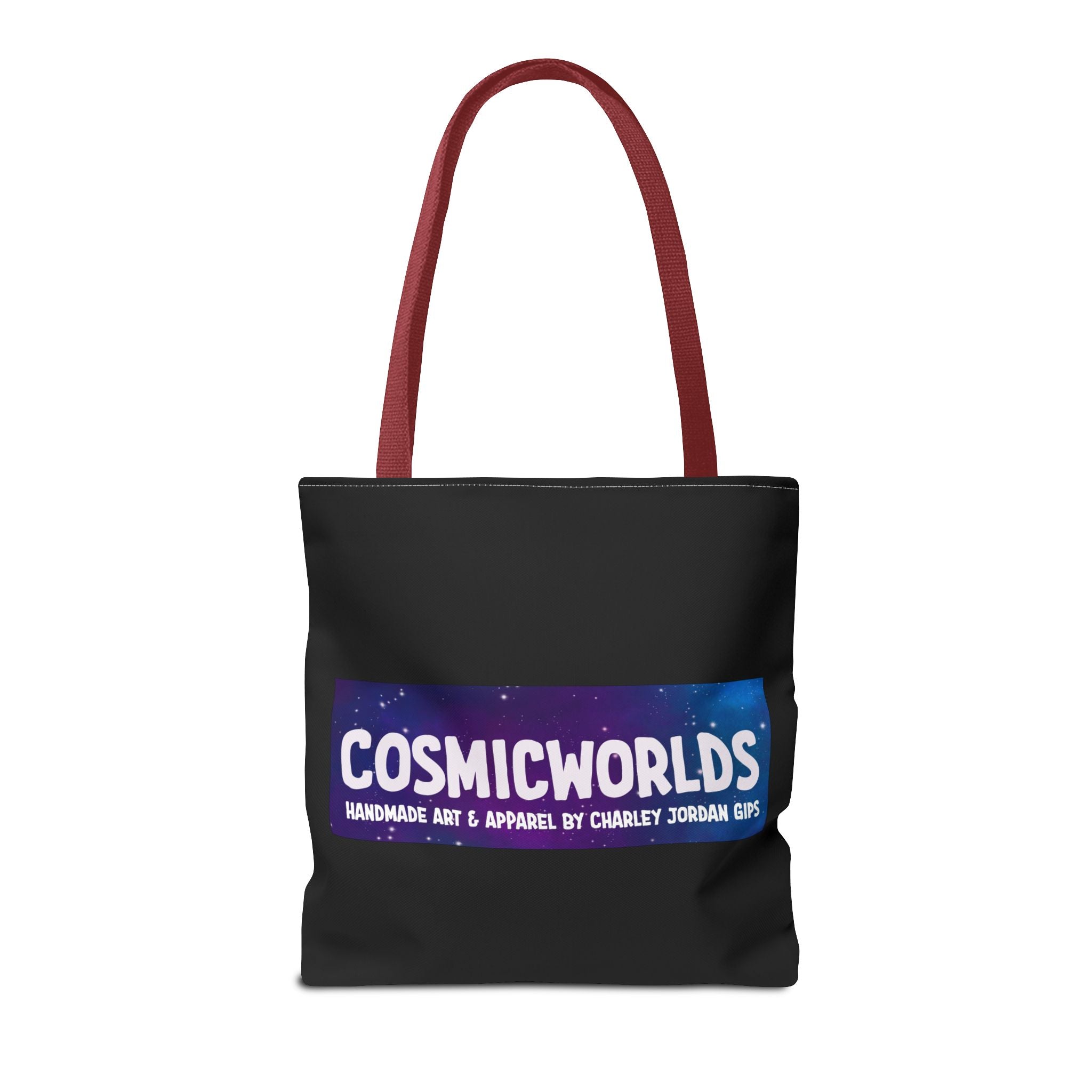 Cosmic Worlds Alien UFO Tote Bag — Psychedelic Rainbow Abduction Design