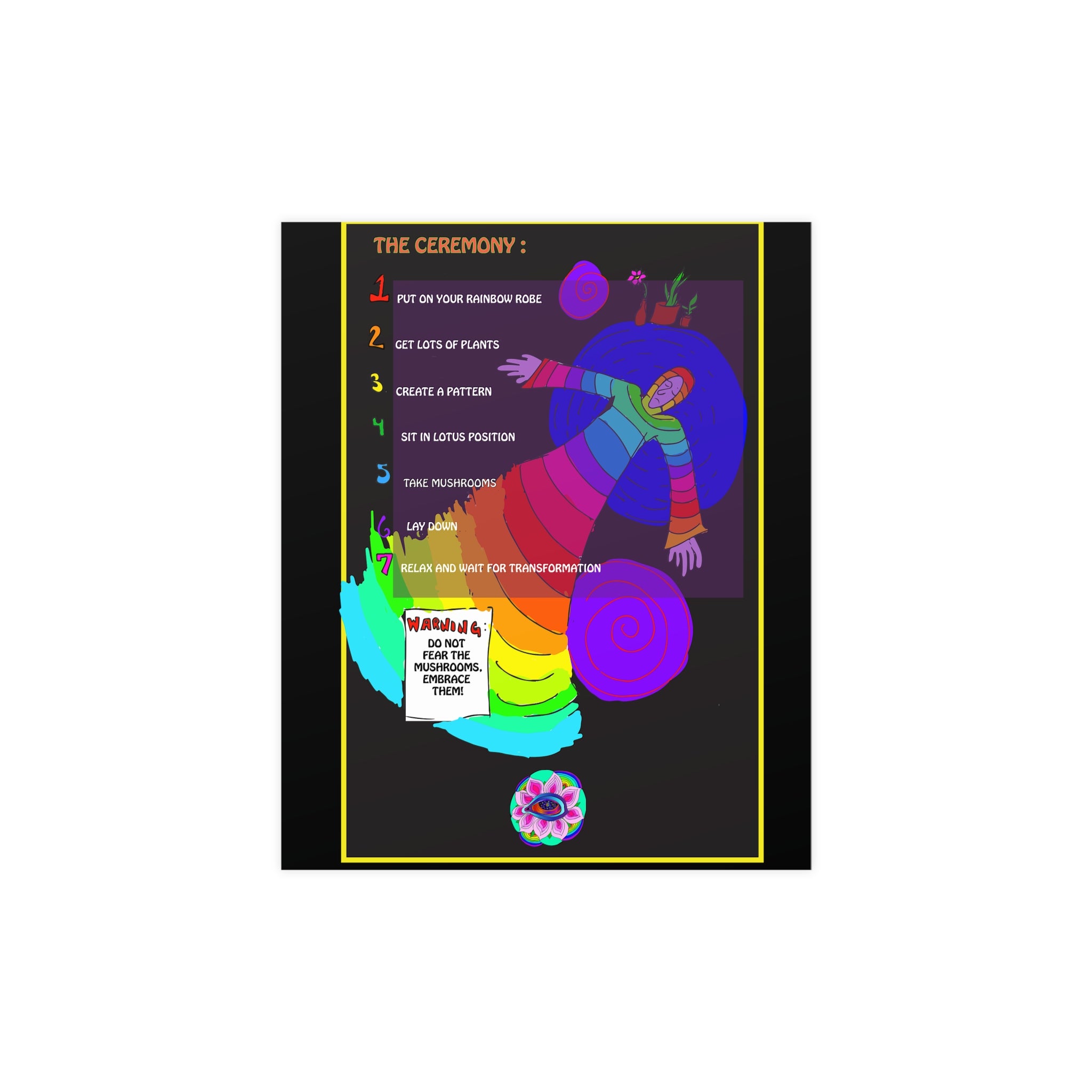 Psychedelic Ceremony Poster — Matte Vertical & Horizontal Art Print