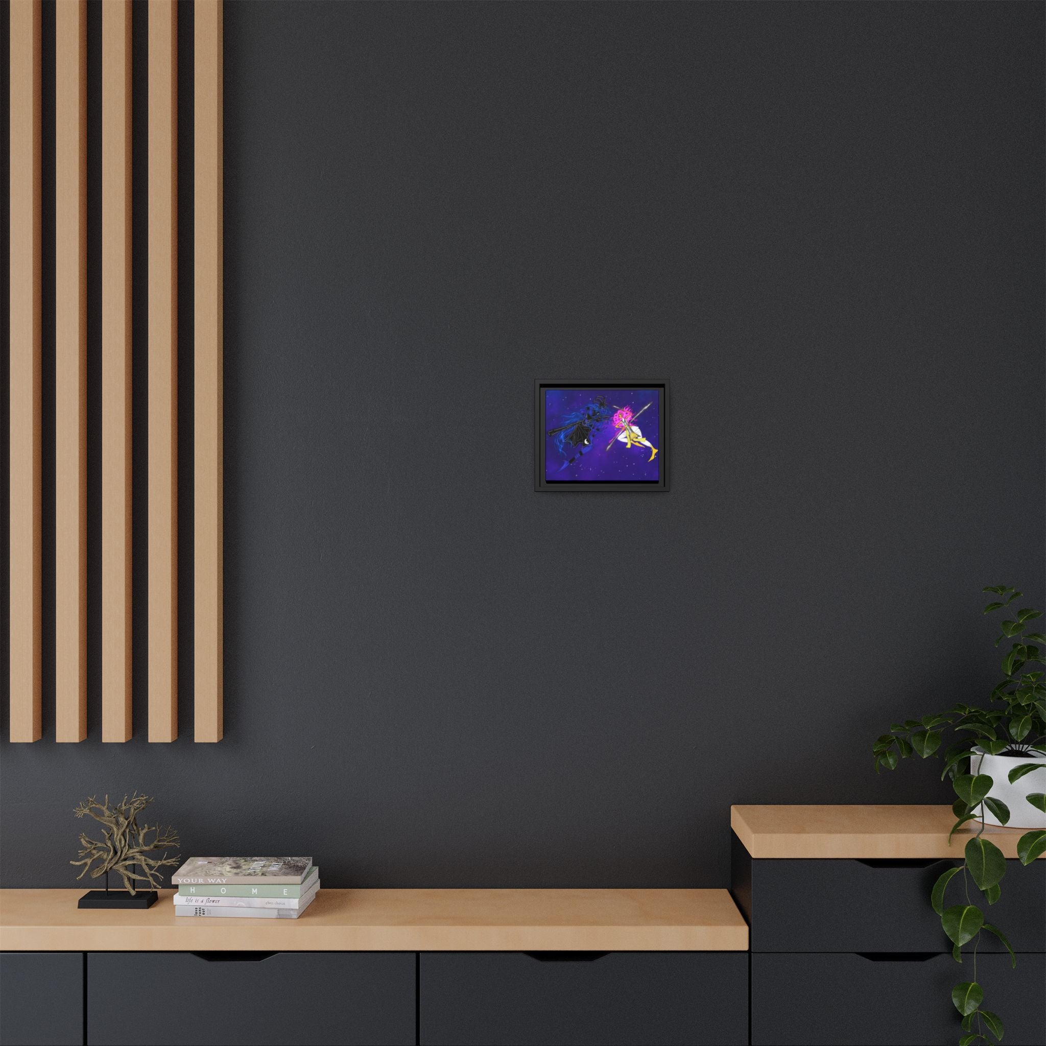 Framed Matte Canvas — Cosmic Duel Sailor Warriors Wall Art