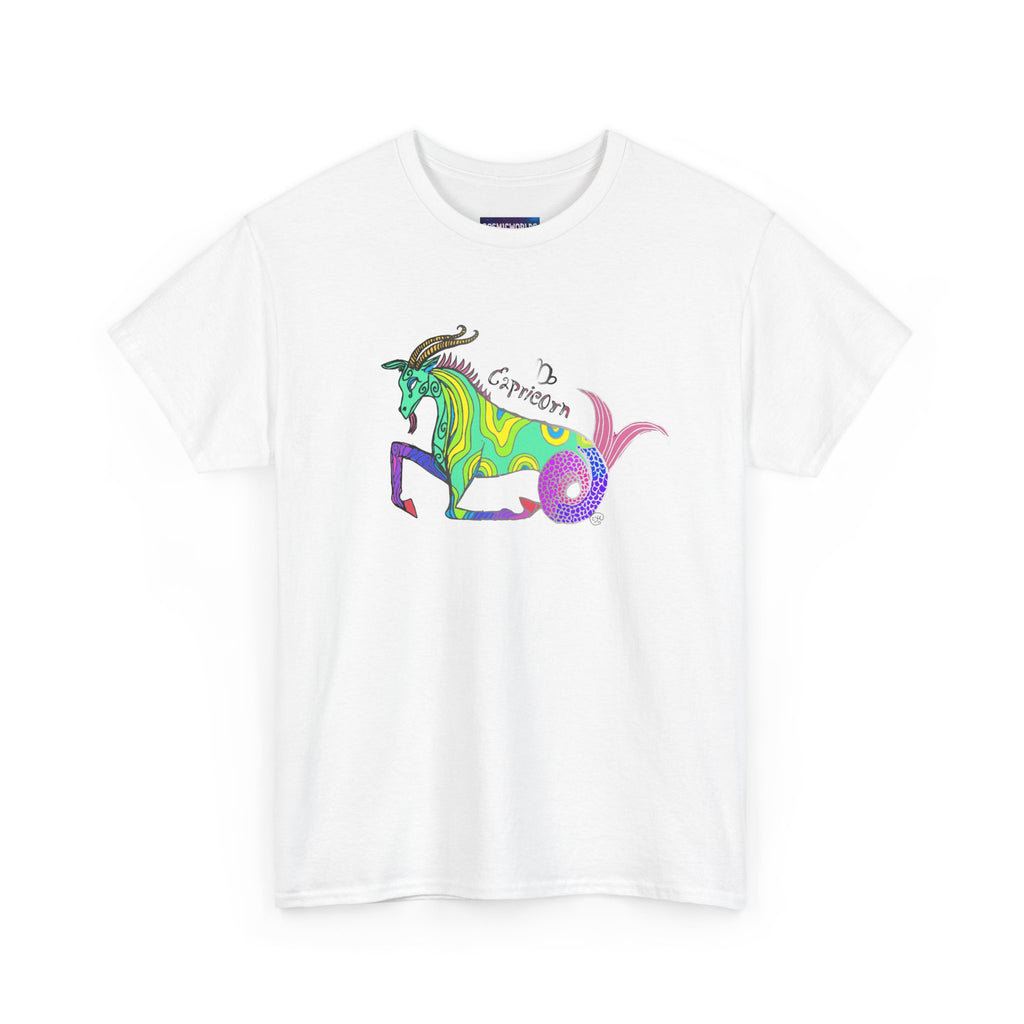 Capricorn Mythical Goat Tee — Colorful Zodiac Shirt