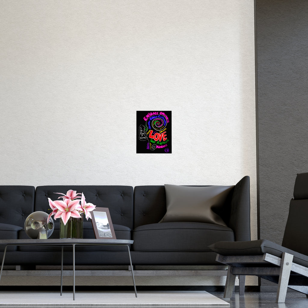 “I Am An Agent of Change” Poster — Embrace Otherness Neon Wall Art