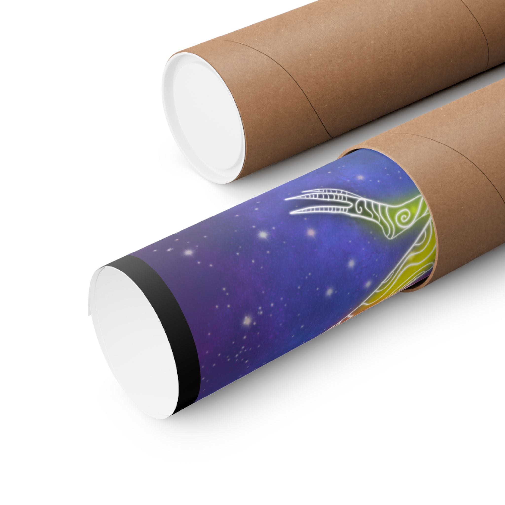 Psychedelic Cosmic Dancer Matte Poster