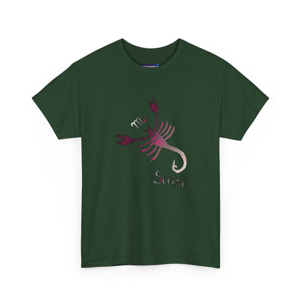 Scorpio Zodiac T‑Shirt — Stylized Scorpion Astrology Tee