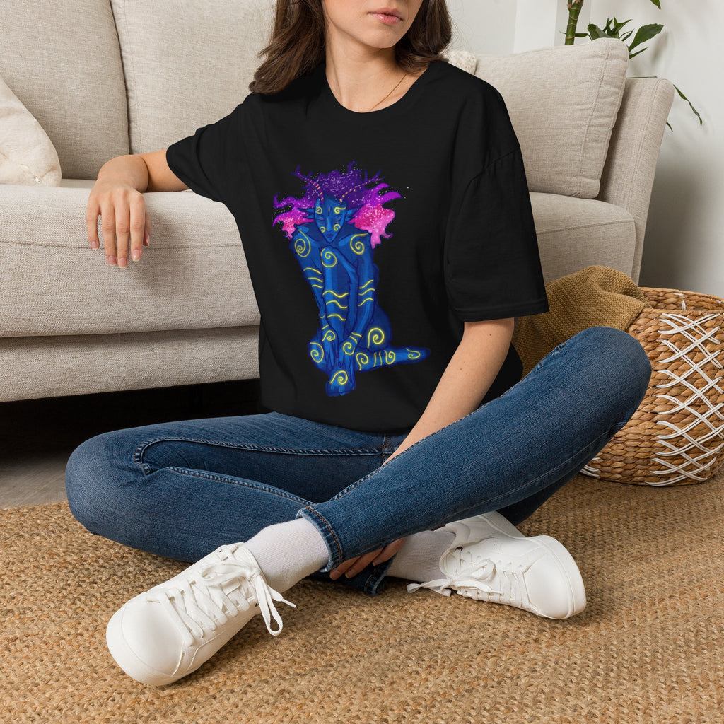 Space Deer Goddess T-Shirt — Psychedelic Illustration