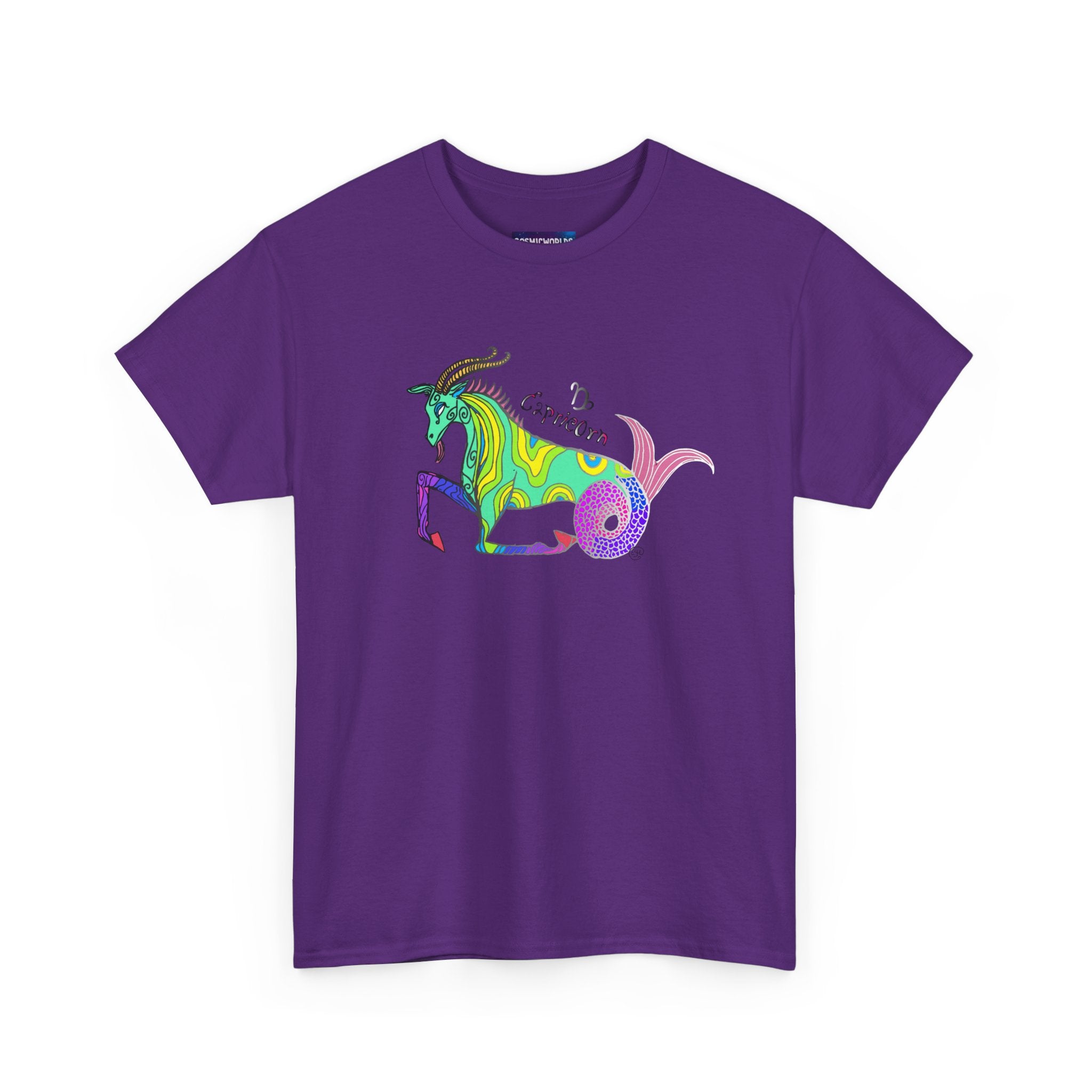 Capricorn Mythical Goat Tee — Colorful Zodiac Shirt