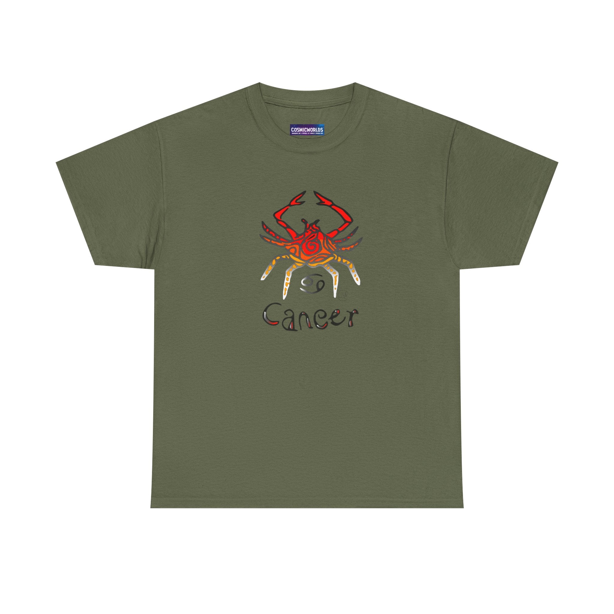 Cancer Zodiac T‑Shirt — Watercolor Crab Astrology Tee (Cancer)