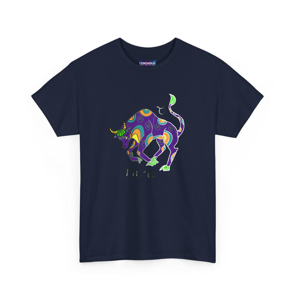 Taurus Bull Zodiac T-Shirt — Colorful Astrological Tee for Taurus Birthday Gifts