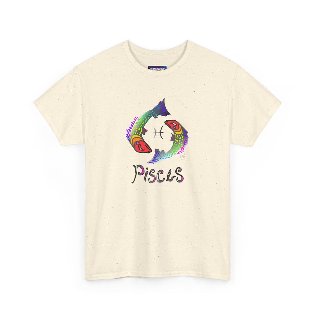Pisces Zodiac T-Shirt — Colorful Fish Astrology Tee