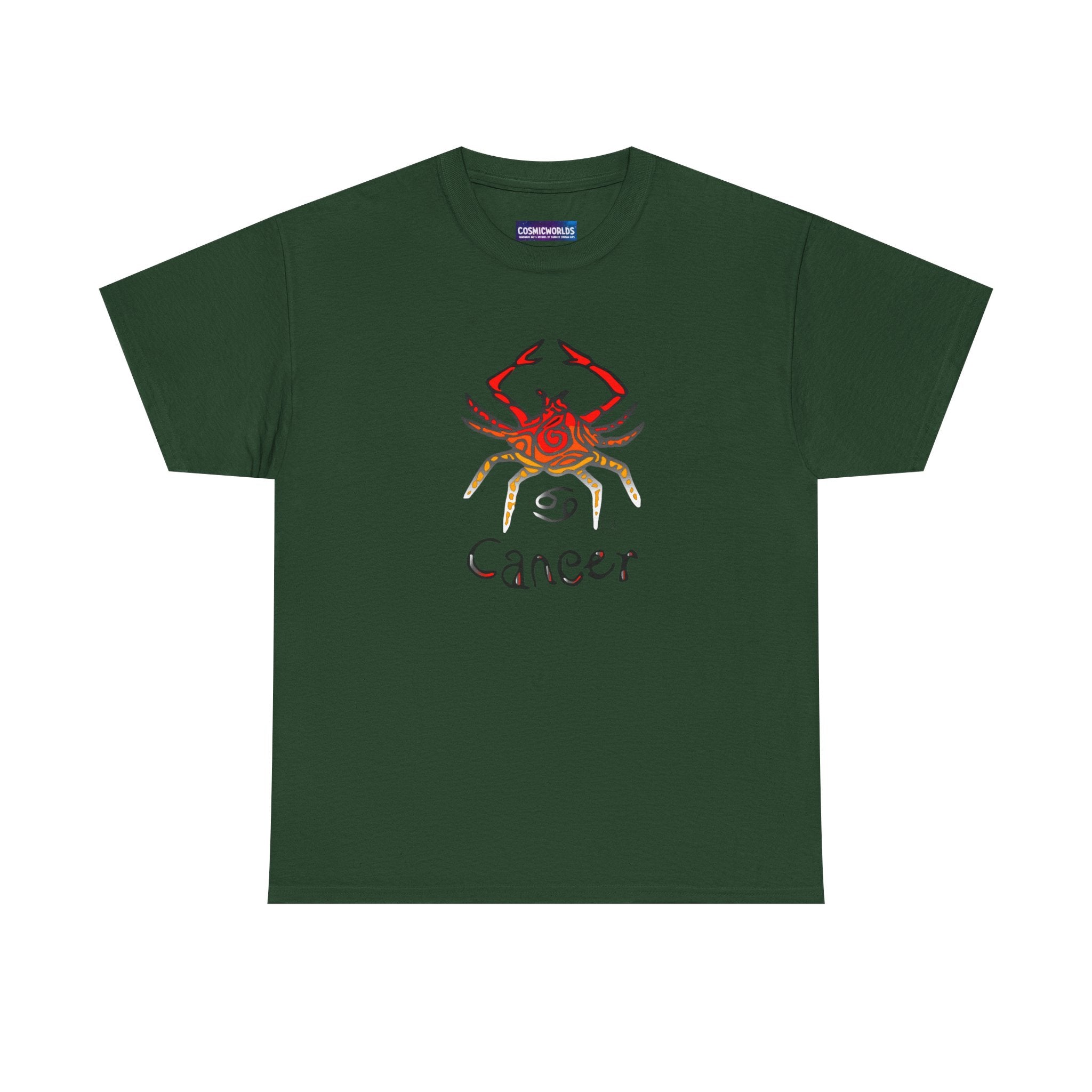 Cancer Zodiac T‑Shirt — Watercolor Crab Astrology Tee (Cancer)