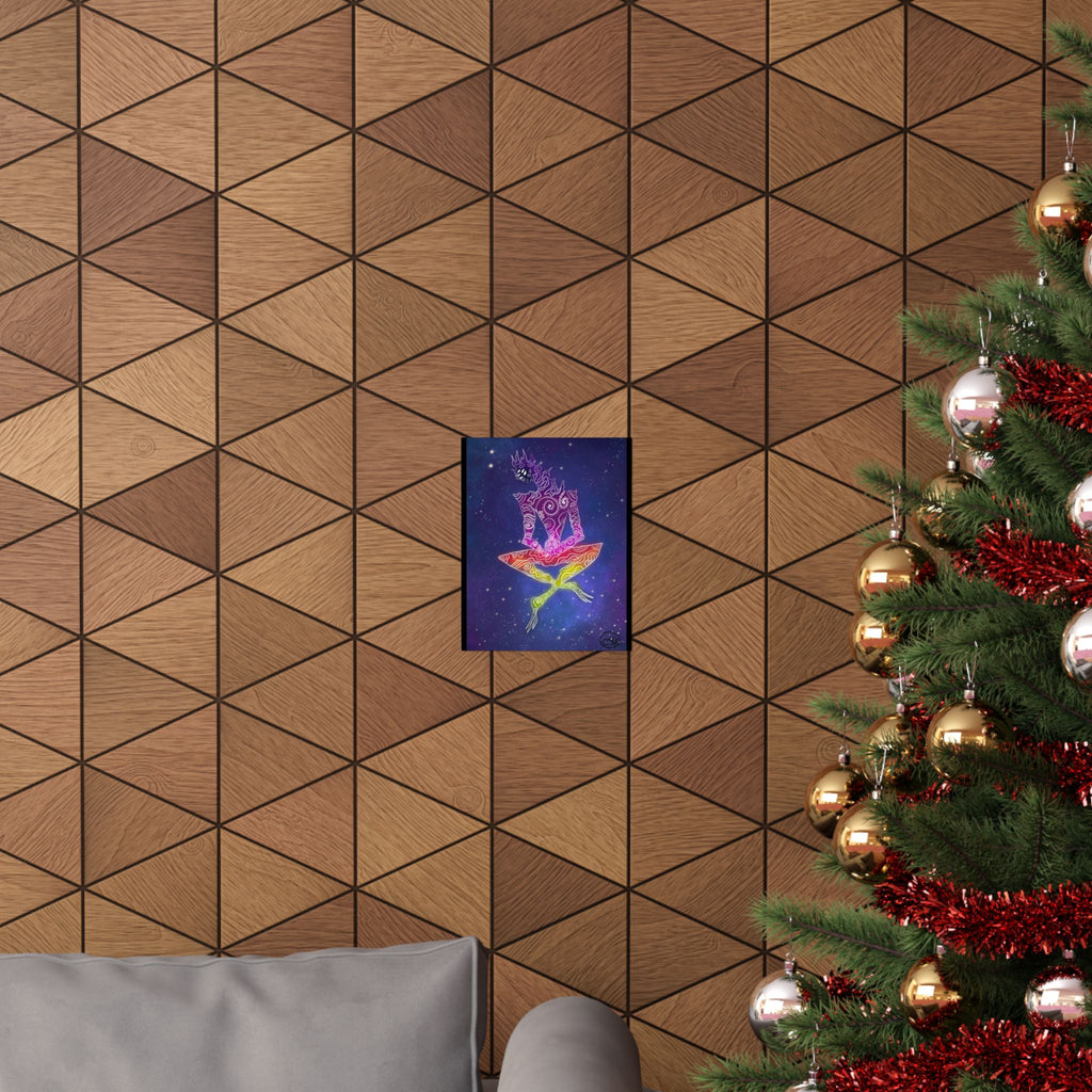 Psychedelic Cosmic Dancer Matte Poster