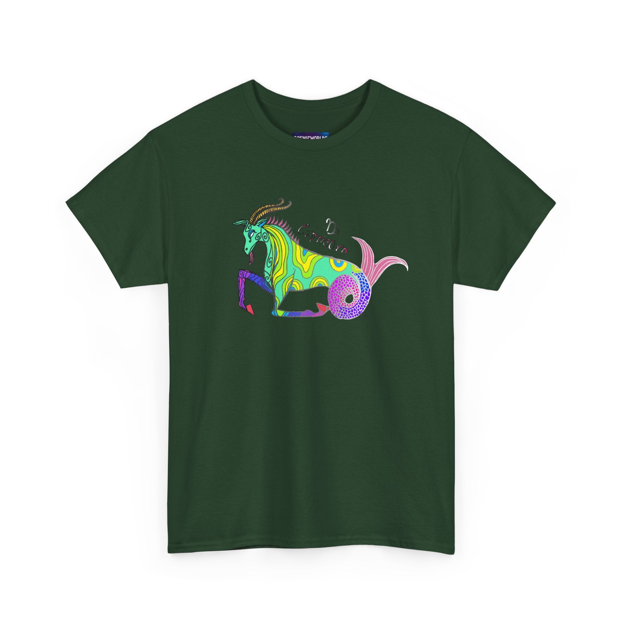 Capricorn Mythical Goat Tee — Colorful Zodiac Shirt