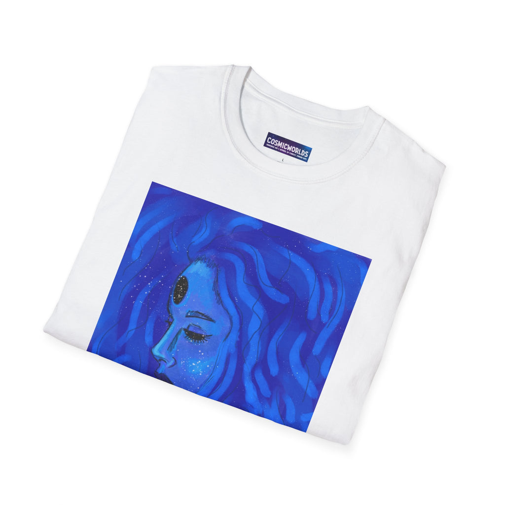 Blue Mystic Portrait T-Shirt—Water Goddess