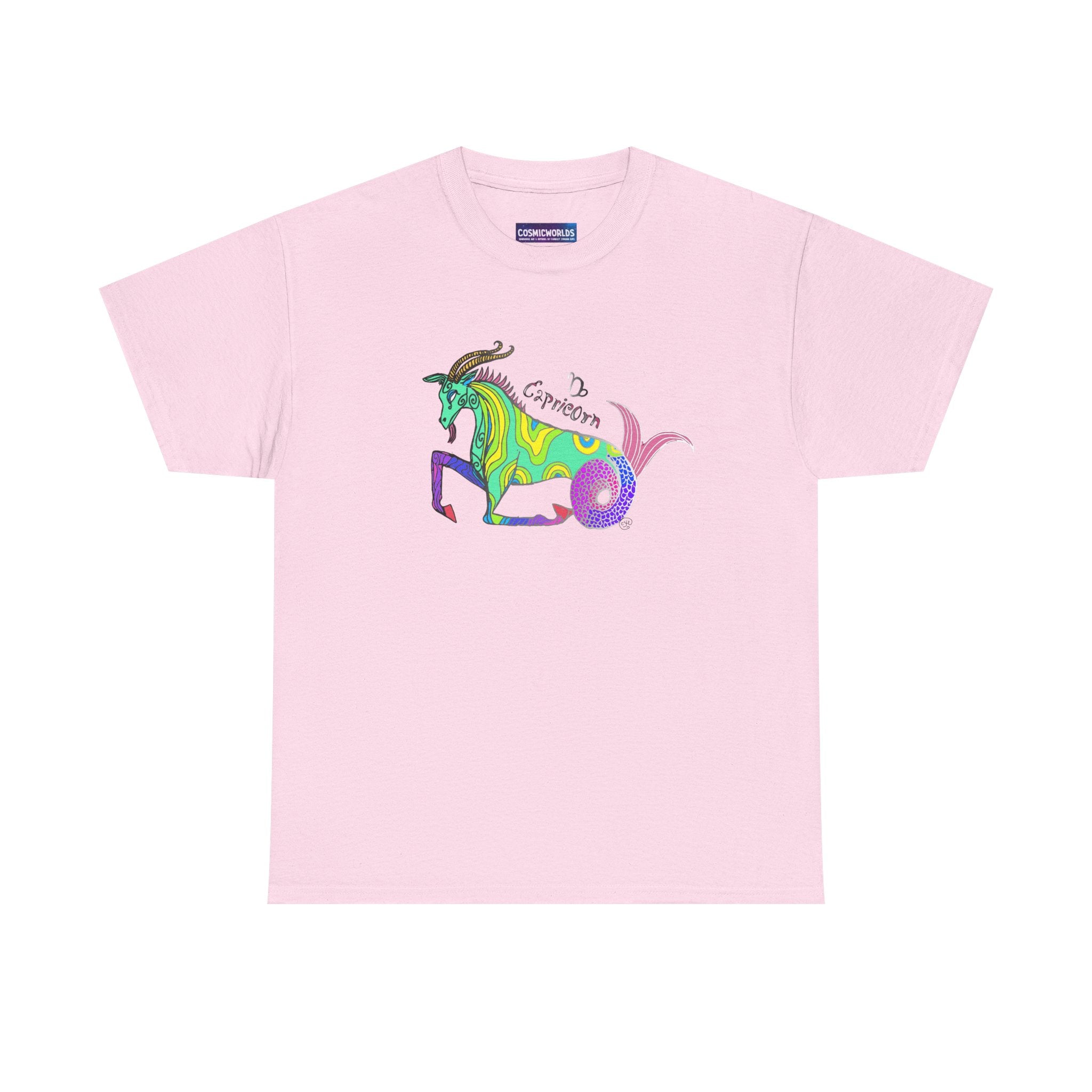 Capricorn Mythical Goat Tee — Colorful Zodiac Shirt