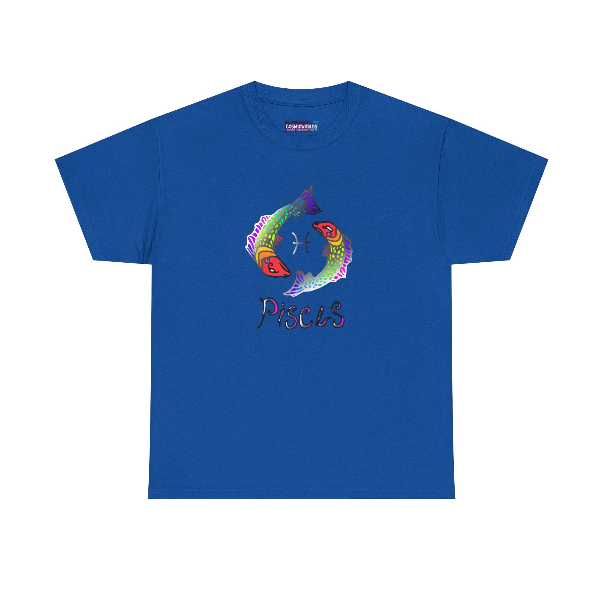 Pisces Zodiac T-Shirt — Colorful Fish Astrology Tee