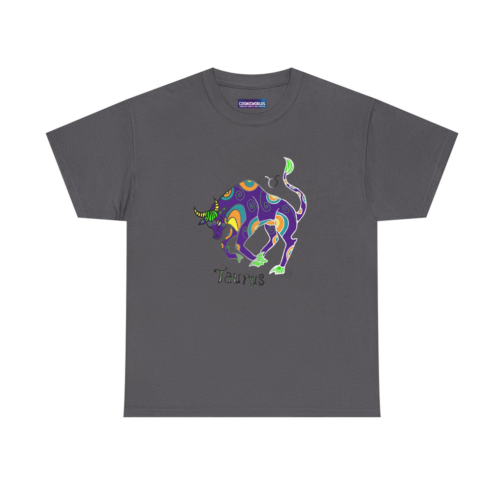Taurus Bull Zodiac T-Shirt — Colorful Astrological Tee for Taurus Birthday Gifts