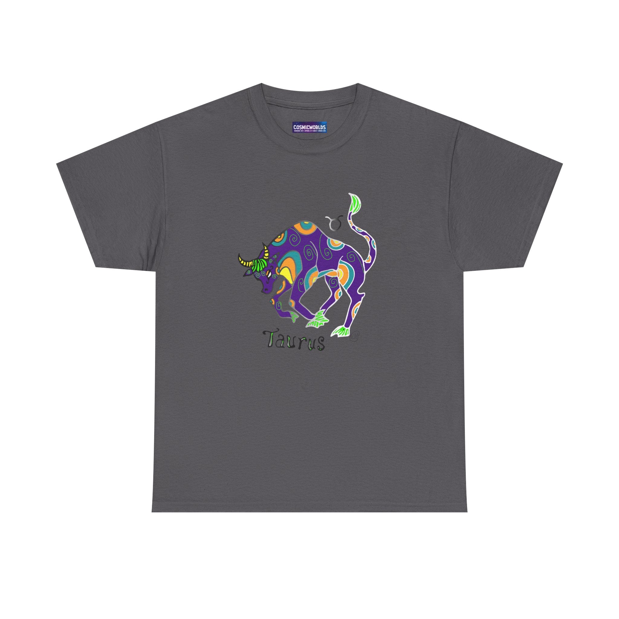 Taurus Bull Zodiac T-Shirt — Colorful Astrological Tee for Taurus Birthday Gifts