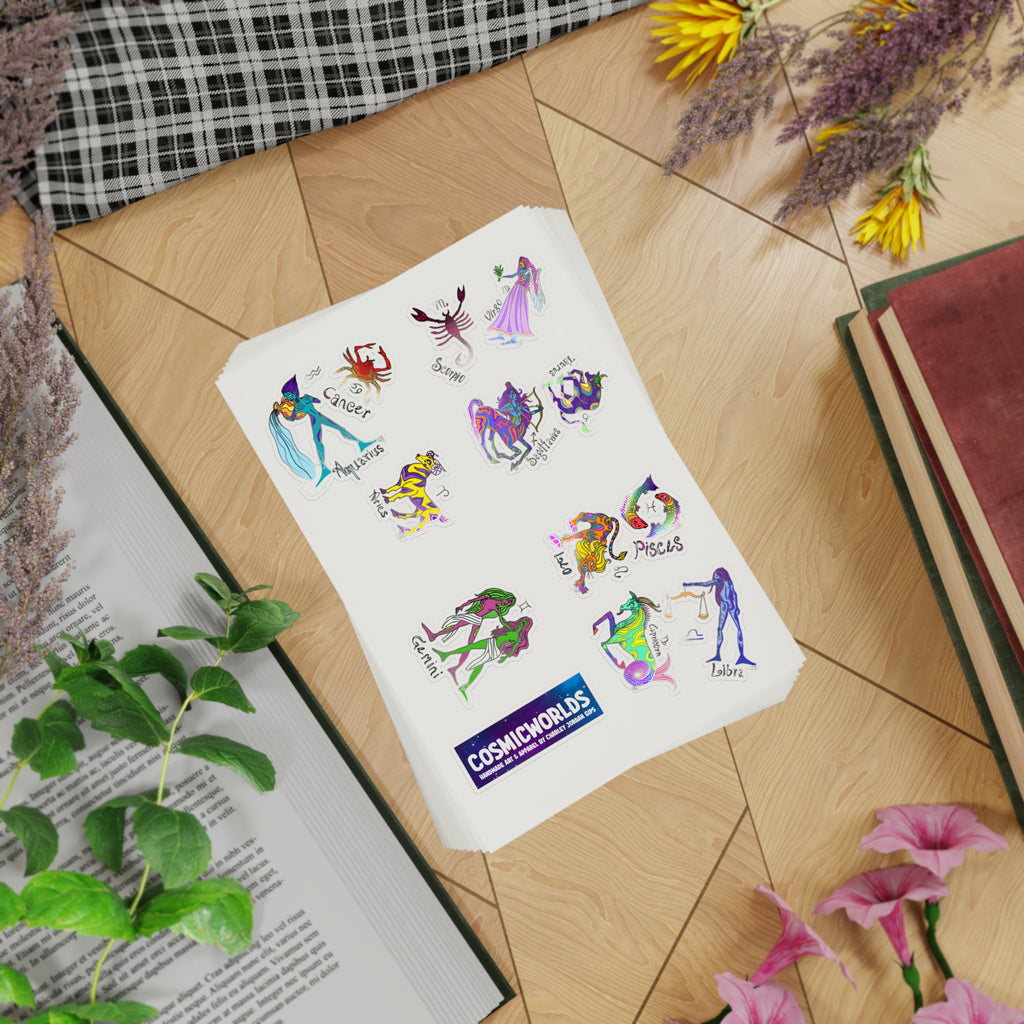 Zodiac Sticker Sheet Bundle, 10pcs