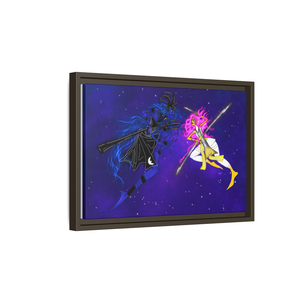 Framed Matte Canvas — Cosmic Duel Sailor Warriors Wall Art