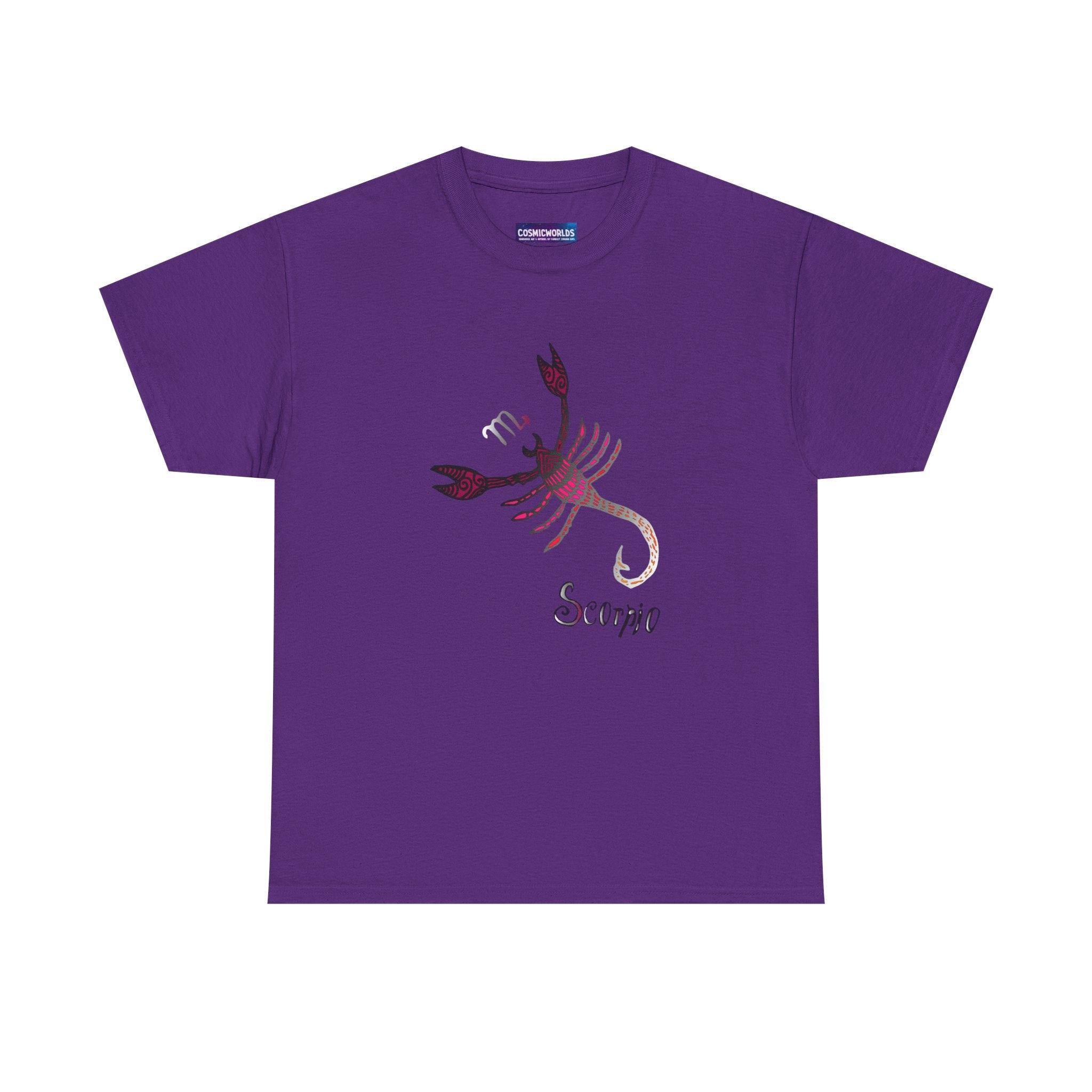 Scorpio Zodiac T‑Shirt — Stylized Scorpion Astrology Tee