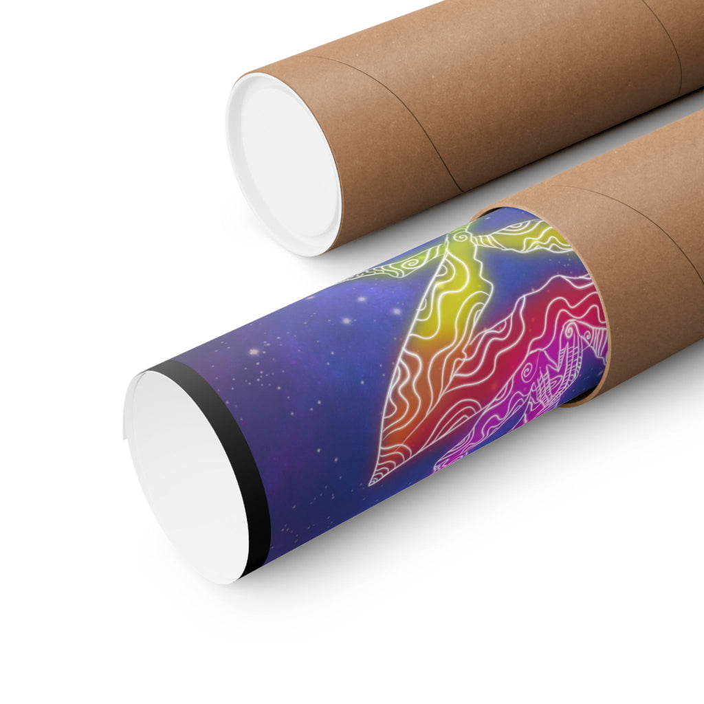 Psychedelic Cosmic Dancer Matte Poster