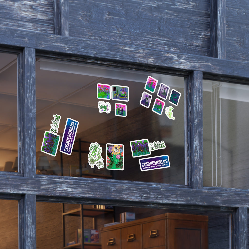The Plantozoids Sticker Sheet—Holographic Cosmic Worlds Sticker Sheet Bundle (5pcs)